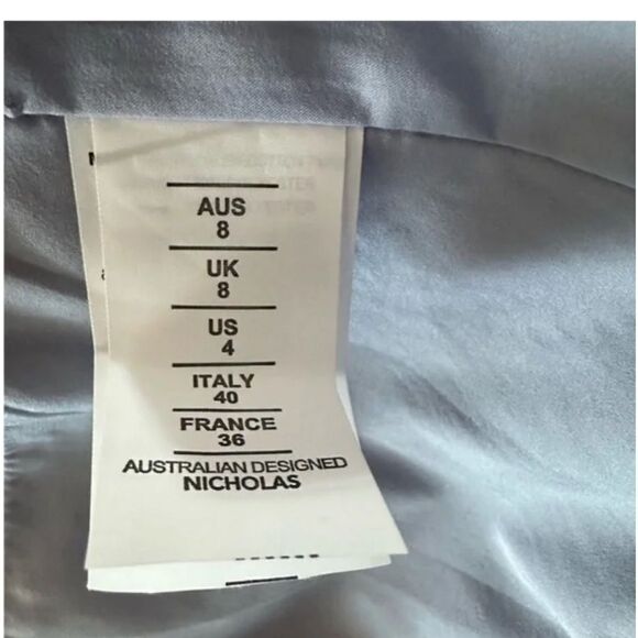 REVOLVE Nicholas Whisper Lace Blue Asymmetric Midi Dress| Size 4 - Picture 7 of 12